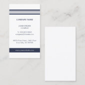 Klassiek Eenvoudig elegant blauw Visitekaartje (Voorkant / Achterkant)