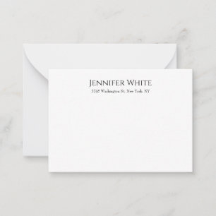 Klassiek Eenvoudig Elegant Zwart & Wit Minimalisti Notitiekaartje