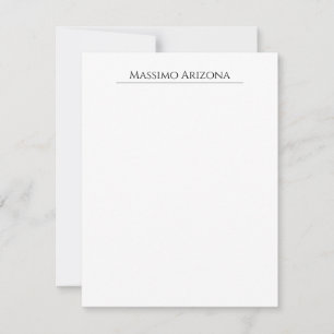 Klassiek Eenvoudig Elegant Zwart & Wit Minimalisti Notitiekaartje