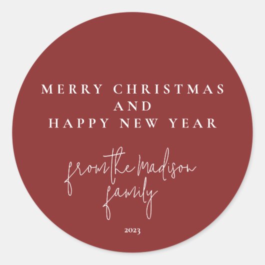 Klassiek eenvoudig Falu rood Ronde Sticker (Voorkant)