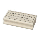 Klassiek Eenvoudig Frame Naam & Adres Rubberstempel (Stempel)