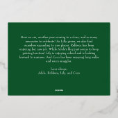 Klassiek Eenvoudig Groen 3 foto Merry Christmas Go Folie Feestdagenkaart (Achterkant)