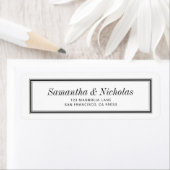 Klassiek eenvoudig Lijst bruiloft-retouradres Etiket (Insitu)