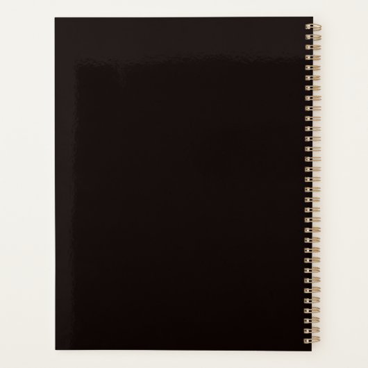 Klassiek eenvoudig monogram planner (Achterkant)