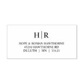 Klassiek eenvoudig monogram retouradres  zelfinktende stempel (Design)