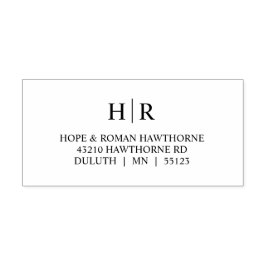 Klassiek eenvoudig monogram retouradres  zelfinktende stempel