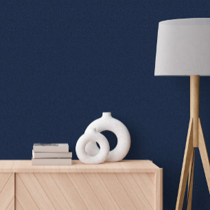 Klassiek eenvoudig navy blauw visgraat tweed effec behang