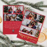 Klassiek Eenvoudig Rood Zes-foto Merry Christmas G Folie Feestdagenkaart<br><div class="desc">Vier het seizoen met deze unieke, klassieke eenvoudige rode zes-foto Merry Christmas gouden folie vakantiepas met een vleugje charme. Het minimalistische ontwerp toont een elegant rood en goud kleurenpalet, dat de gezellige sfeer van de winter oproept. De aantrekkingskracht van de creëer, gecombineerd met de traditionele bewoordingen, zorgt voor een perfecte...</div>