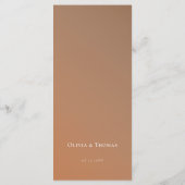 Klassiek eenvoudig Roos Eucalyptus Terracotta Wedd Menu (Achterkant)