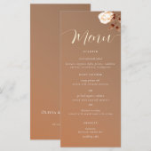 Klassiek eenvoudig Roos Eucalyptus Terracotta Wedd Menu (Voorkant / Achterkant)