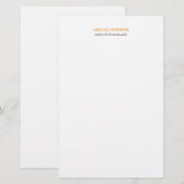 Klassiek Eenvoudig Schoon Professioneel Zakelijk Briefpapier (Voorkant / Achterkant)