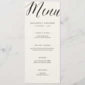 Klassiek Eenvoudig script Geometric Greek Key Wedd Menu (Voorkant)