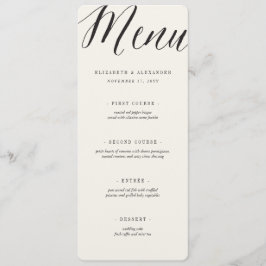 Klassiek Eenvoudig script Geometric Greek Key Wedd Menu