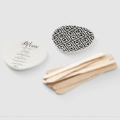 Klassiek Eenvoudig Script Geometrische Bruiloft Me Handwaaier (Niet-gemonteerd)