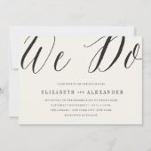 Klassiek eenvoudig script we doen moderne bruiloft kaart (Voorkant)