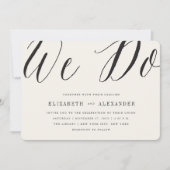 Klassiek eenvoudig script we doen moderne bruiloft kaart (Voorkant)