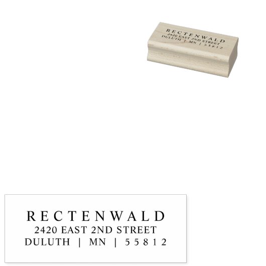 Klassiek eenvoudig tijdloos traditioneel retouradr rubberstempel (Gestempeld)