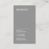 Klassiek eenvoudig verticaal professioneel Visitek Visitekaartje (Achterkant)