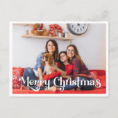 Klassiek eenvoudig vrolijk kerstjaar in de Review Feestdagenkaart (Voorkant)