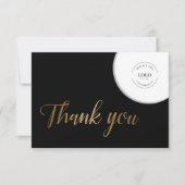 Klassiek Eenvoudig zwart, bedankt hier voor je Log (Voorkant)