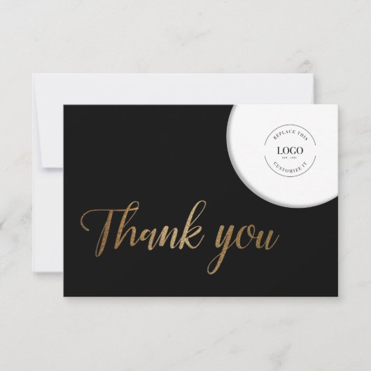 Klassiek Eenvoudig zwart, bedankt hier voor je Log (Voorkant)