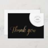 Klassiek Eenvoudig zwart, bedankt hier voor je Log (Voorkant / Achterkant)