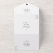 Klassiek Eenvoudige elegante B&W Joshua tree Silho All In One Uitnodiging (Buitenkant)