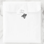 Klassiek Eenvoudige elegante B&W Joshua tree Silho Ronde Sticker (Tas)