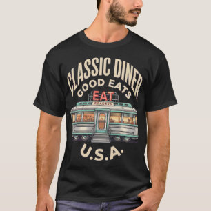 Klassiek Eetcafé Vintage Wegrestaurant Americana R T-shirt