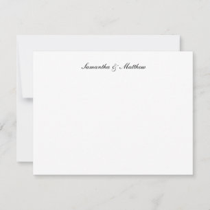 Klassiek Elegaant Script Koppel Notitiekaartje