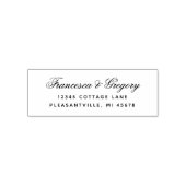 Klassiek Elegaant Script Trouw Retouradres Zelfinktende Stempel (Design)