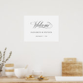 Klassiek Elegaant Trouw Welkom Bord Poster (Keuken)