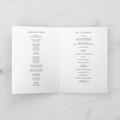 Klassiek Elegance Folded Wedding Program Programma (Binnen)