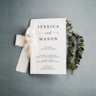 Klassiek Elegance Folded Wedding Program Programma