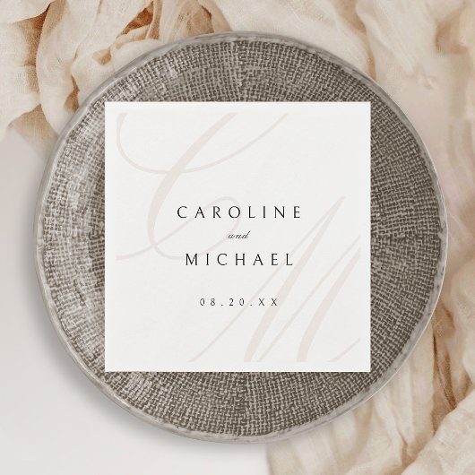 Klassiek Elegance kalligrafie monogram Servet