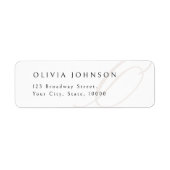 Klassiek Elegance Script Monogram Retouradres Etiket (Voorkant)