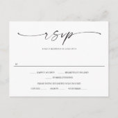Klassiek Elegance Wedding RSVP Briefkaart (Voorkant)