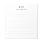 Klassiek Elegant Ampersand Couple Initiaal Notitieblok (Voorkant)