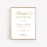 Klassiek Elegant Antiek Gold Wedding Vrijgezellenf Poster<br><div class="desc">Het formele antiek gouden vrijgezellenfeest van de bruiloft welkome gebarentaal kenmerkt prachtige typografie die een traditioneel gestroomlijnd kalligrafieken met klassiek blokletterschrift combineert. Inclusief een decoratief scroldesign-accent. De aangepaste tekst kan volledig gepersonaliseerd worden voor de toekomstige mevrouw - haar naam en de datum van het vrijgezellenfeest. Bekijk ons klassieke Elegant Antiek...</div>