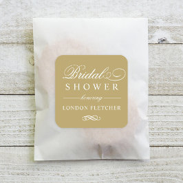 Klassiek Elegant Antiek Gold Wedding Vrijgezellenf Vierkante Sticker