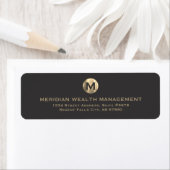 Klassiek Elegant Bedrijfs Monogram Terugkeeradres Etiket (Insitu)