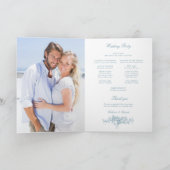 Klassiek Elegant Blauw en Wit Bloemenprogramma Programma (Binnen)