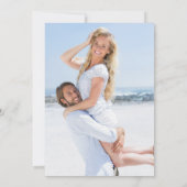 Klassiek Elegant Blauw en Wit Bloemmotief  Bedankkaart (Achterkant)