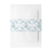Klassiek Elegant Blauw en Wit Bloemmotief Toile Uitnodigingen Wikkel (Voorkant Voorbeeld)