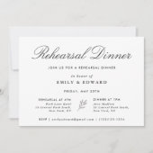 Klassiek Elegant Botanisch Repetitie Diner Kaart (Voorkant)