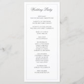 Klassiek Elegant Calligrafie Script bruiloft progr Programmakaart (Achterkant)