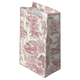 Klassiek Elegant Chic Roze Paarden Land Toile Klein Cadeauzakje