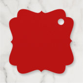 Klassiek elegant Chinees bruiloft logo florrood Bedankjes Labels (Achterkant)