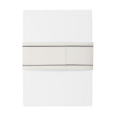 Klassiek Elegant Chique Licht Grijs Bruiloft Monog Uitnodigingen Wikkel (Achterkant Voorbeeld)