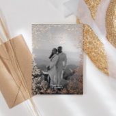 Klassiek Elegant Crest Save the Date Roos Gold Folie Uitnodiging